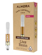ALMORA FARM: Snowcap 1g Live Resin Vape Cart (S)