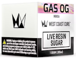 WEST COAST CURE: Gas OG 1g Live Resin Sugar (I)