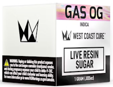 WEST COAST CURE: Gas OG 1g Live Resin Sugar (I)