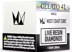 WEST COAST CURE: Gelato 41 Live Resin Diamonds 1g (I)
