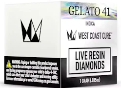 WEST COAST CURE: Gelato 41 Live Resin Diamonds 1g (I)