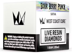 WEST COAST CURE: Sour Berry Punch 1g Live Resin Diamonds (S)