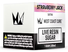 WEST COAST CURE: Strawberry Jack 1g Live Resin Sugar (S)