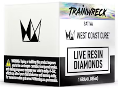 WEST COAST CURE: Trainwreck 1g Live Resin Diamonds (S)