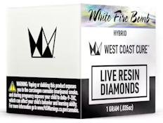 WEST COAST CURE: White Fire Bomb 1g Live Resin Diamonds (H)