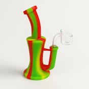 Glass - 5" Silicone Mini Dab Rig