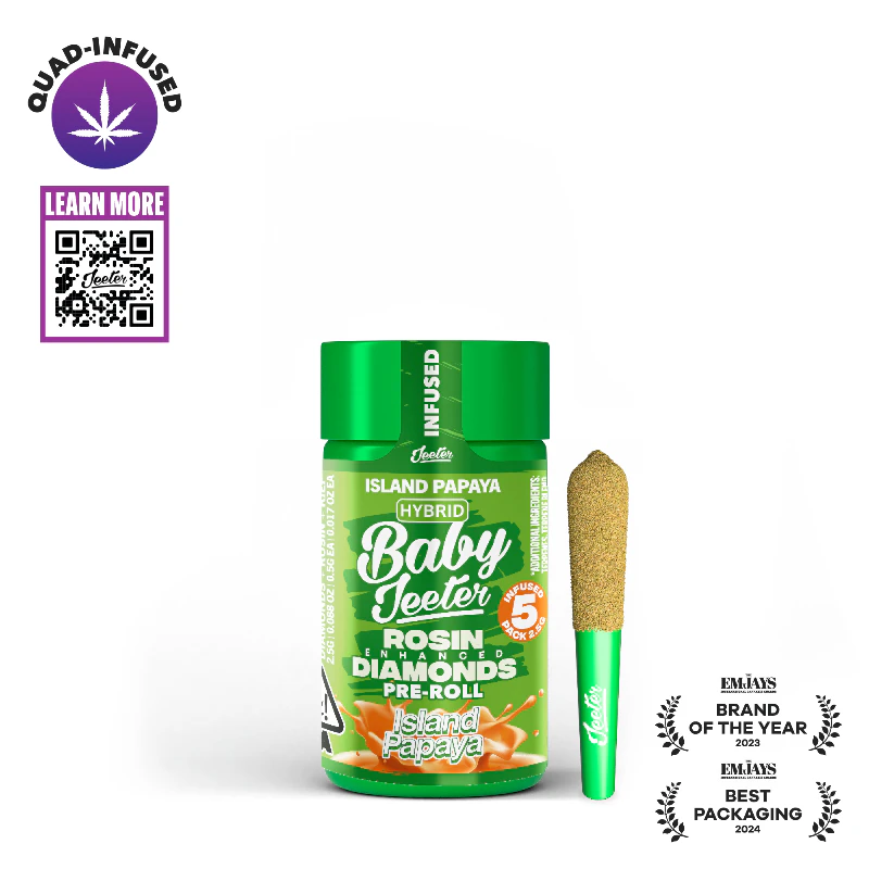 Jeeter - Jeeter - Island Papaya Infused Preroll 5pk 2.5g Main Image