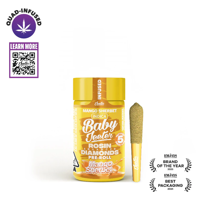 Jeeter - Jeeter - Mango Sherbet Infused Preroll 5pk 2.5g Main Image