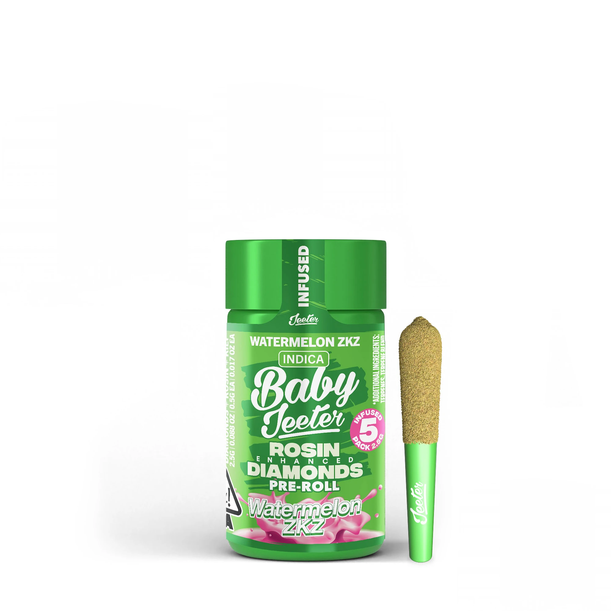 Jeeter - Watermelon ZKZ | Baby Jeeter Quad-Infused Pre-Rolls 5-Pack | 2.5g Main Image