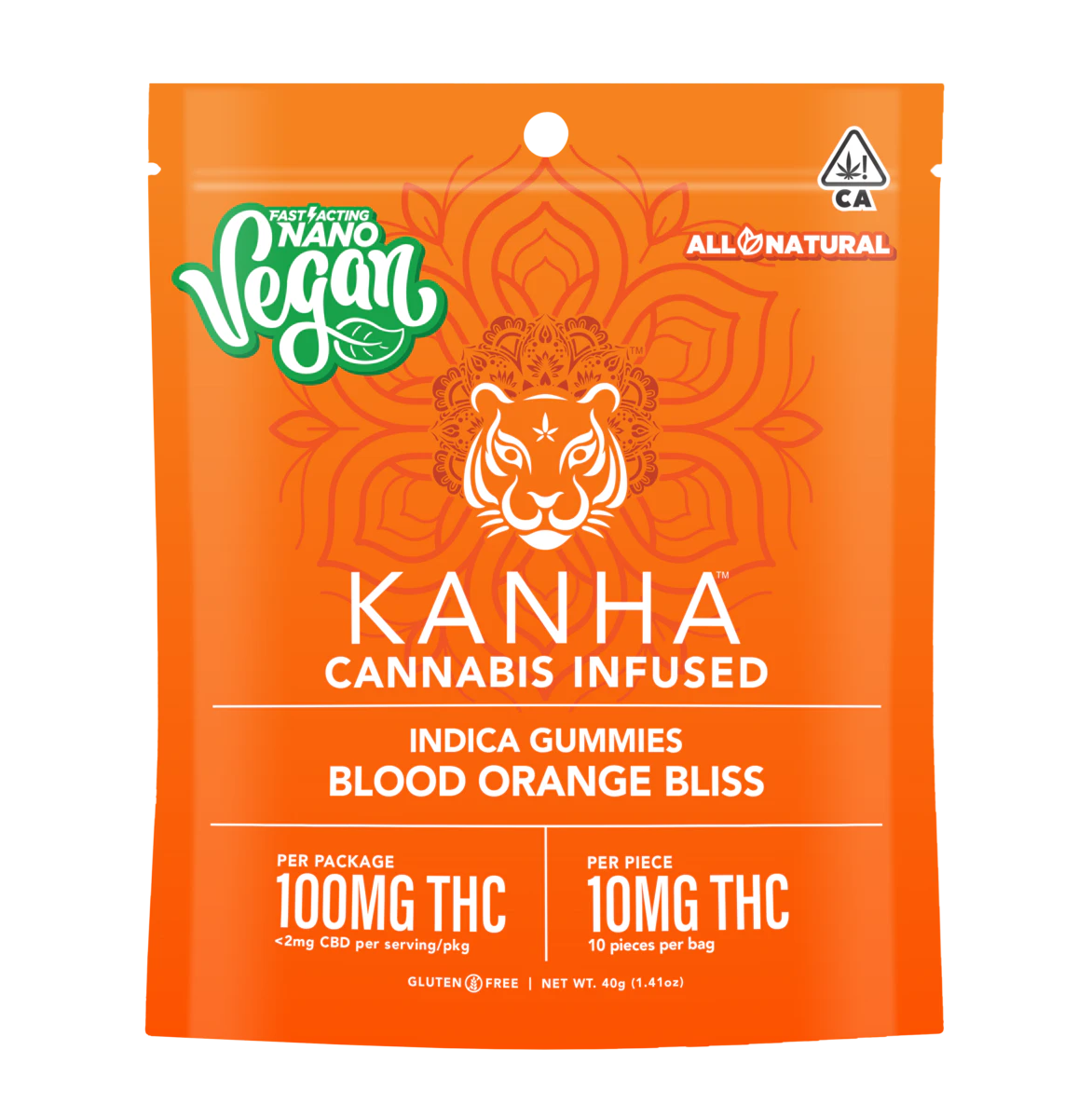 KANHA - NANO VEGAN - INDICA BLOOD ORANGE BLISS 100MG - KANHA Main Image