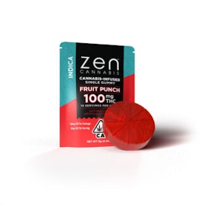 Zen - Zen Fruit Punch Indica Single 100mg Edibles