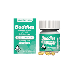 BUDDIES - BUDDIES | HYBRID LIVE RESIN SOFTGELS - 40PK | CAPSULE | 1000MG