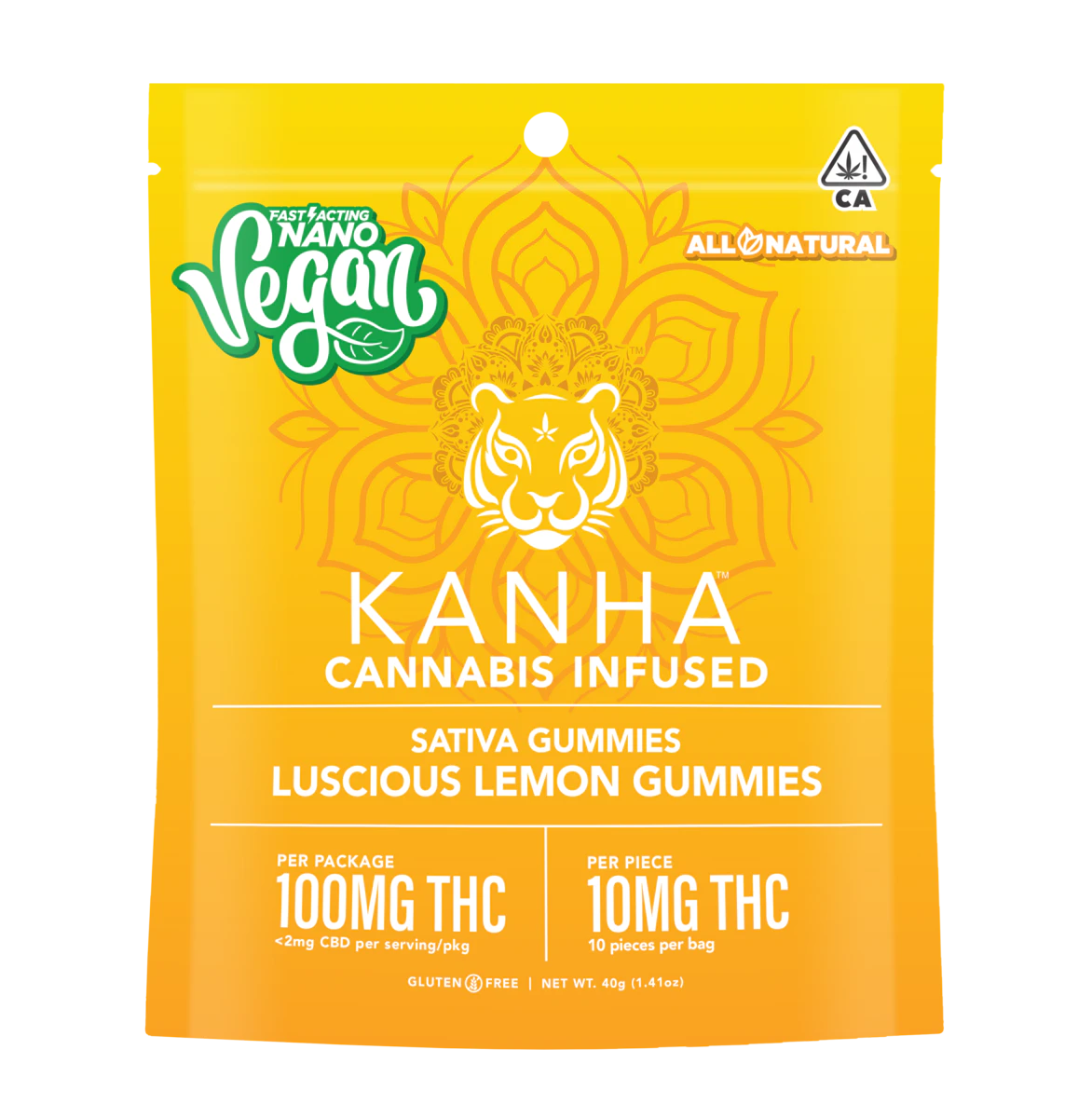 KANHA - NANO VEGAN - SATIVA LUSCIOUS LEMON 100MG - KANHA Main Image