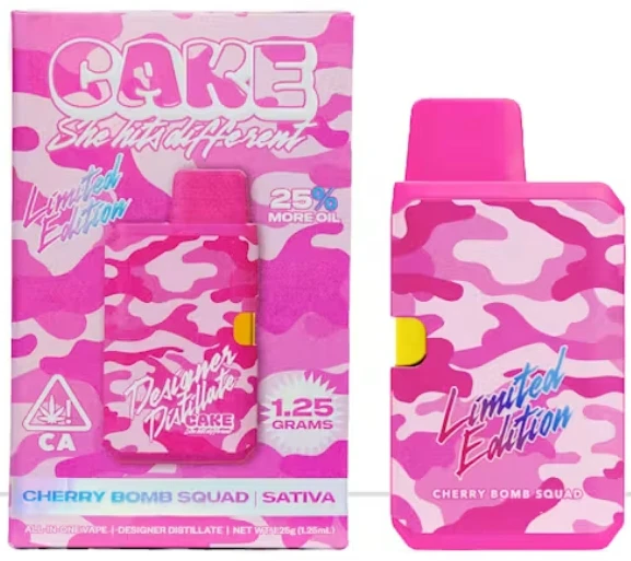 CAKE - CAKE - AIO - Cherry Bomb Squad - CAMO - Designer Distillate - 1.25G Main Image