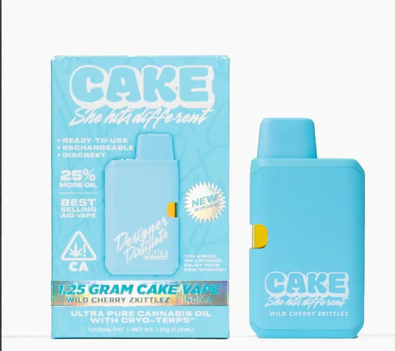 CAKE she hits different - CAKE SHE HITS DIFFERENT: Wild Cherry Zkittlez 1.25g AIO (I) Main Image