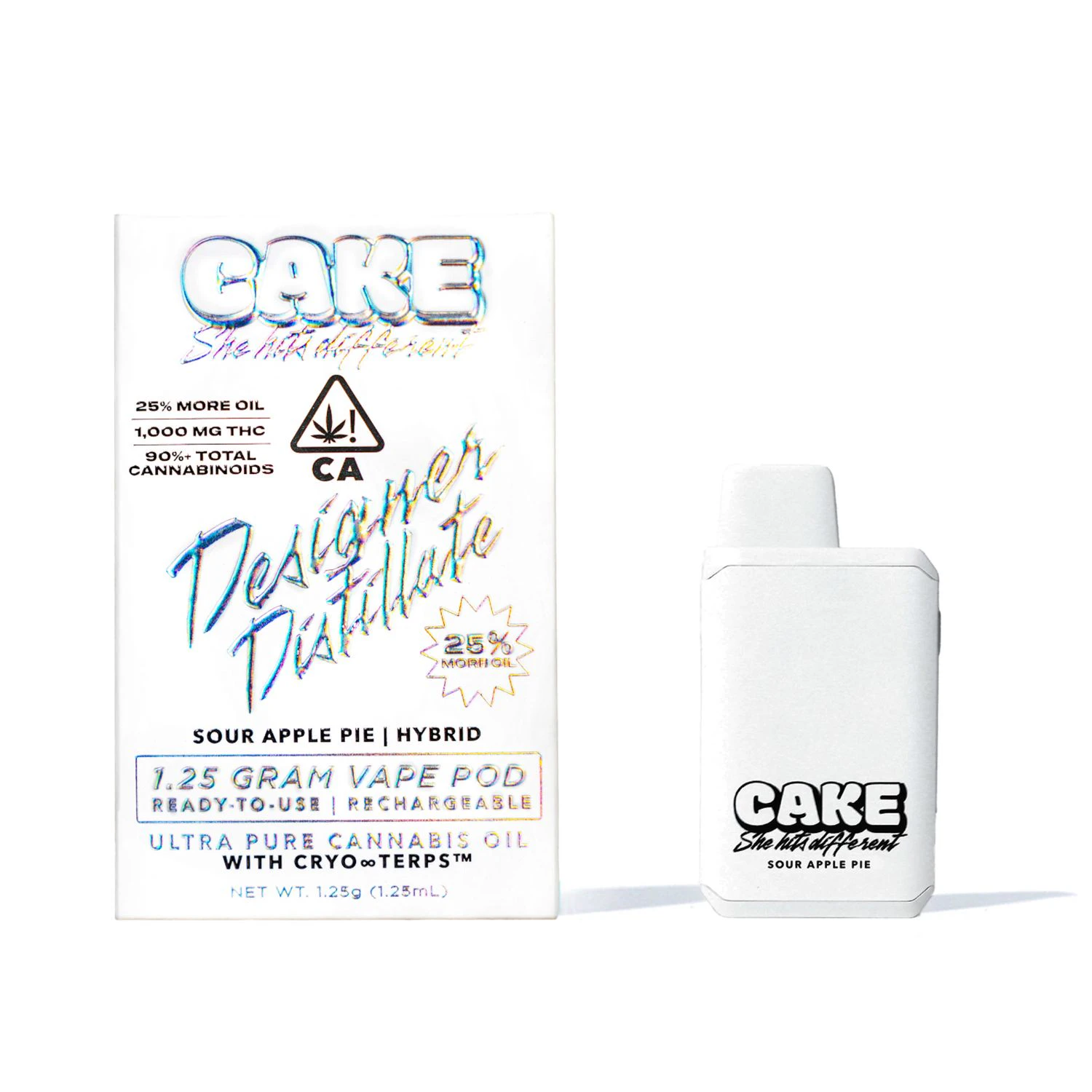 Cake - CAKE - 1.25g Distillate AIO - Sour Apple Pie  Main Image