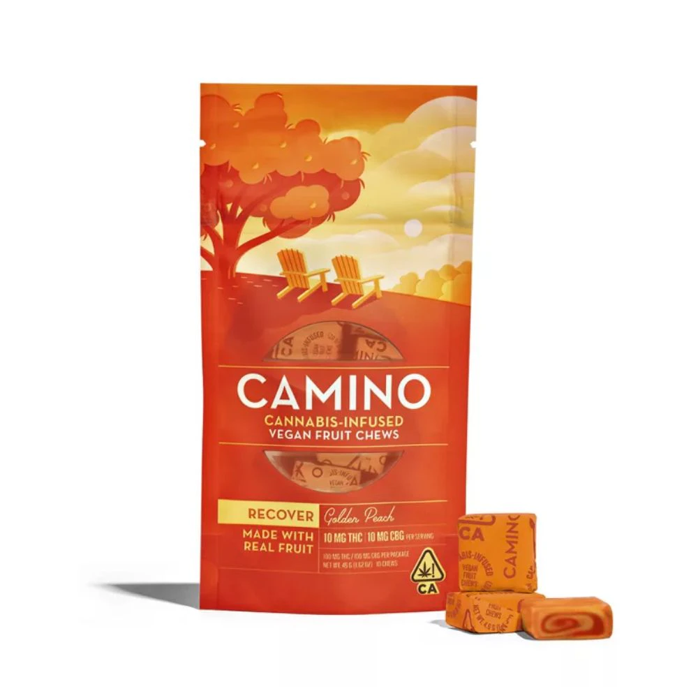 Kiva Confections - CAMINO CHEWS - GOLDEN PEACH CBG 1:1 - KIVA CONFECTIONS Main Image