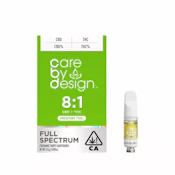 CARE BY DESIGN | MEDIUM THC 1:8 THC/CBD - 510 THREAD | CARTRIDGE | 1G