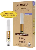 ALMORA FARM: Hindu Kush Purified Live Resin Vape Cart 1g (I)