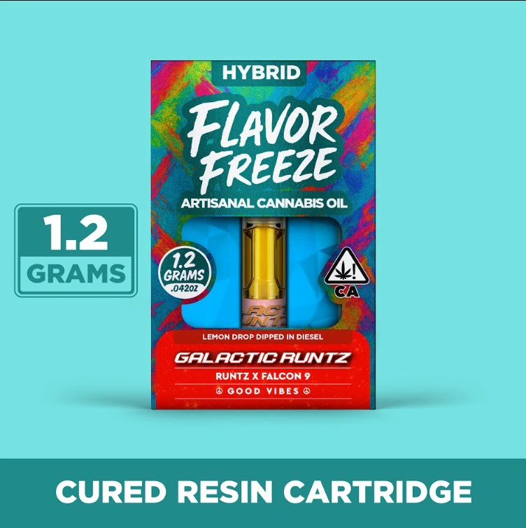 Flavor Freeze - FLAVOR FREEZE: Galactic Runtz 1.2g Cured Resin Cart (H) Main Image