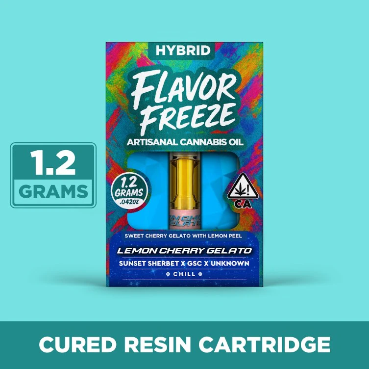 Flavor Freeze - FLAVOR FREEZE: Lemon Cherry Gelato 1.2g Cured Resin Cart (H) Main Image