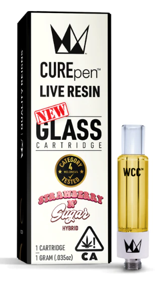 West Coast Cure - WEST COAST CURE: Strawberry N' Sugar 1g Live Resin Vape Cart (H) Main Image