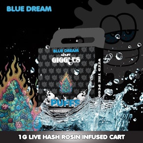 Giggles 510 - Blue Dream Live Hash Rosin Infused Cart - 1g