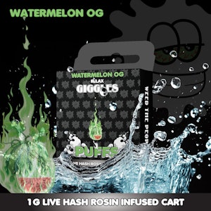 Giggles - Giggles 510 - Watermelon OG Live Hash Rosin Infused Cart - 1g