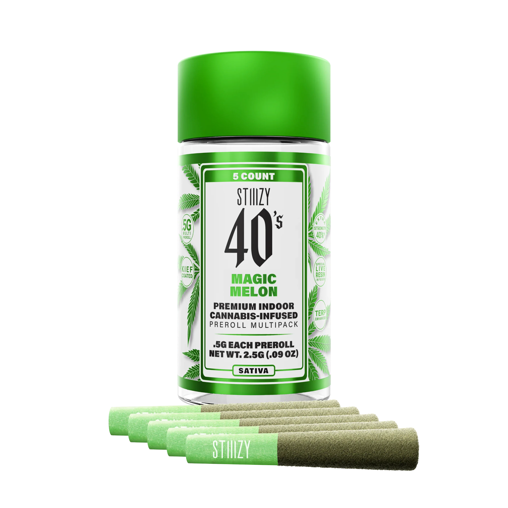STIIIZY - STIIIZY | 40'S Multi pack | Infused Pre-Roll | Magic Melon | .5g Main Image