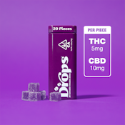 Drops Blackberry 1:2 THC:CBD (I) Gummies 20pk 100mg
