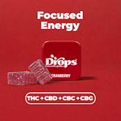 Drops Cranberry 1:1:1:1 THC:CBD:CBC:CBG (H) Gummies 2pk 400mg
