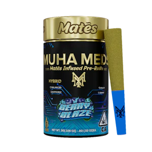 Muha Meds - Muha Meds - Berry Blaze Kief Coated Mates Infused Preroll 5pk 3g