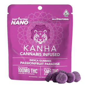 Kanha - Passionfruit Paradise Nano Gummies - Indica - 20pcs - 100mg [Kanha]