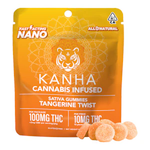Kanha - Tangerine Twist Nano Gummies - Sativa - 10pcs - 100mg [Kanha]