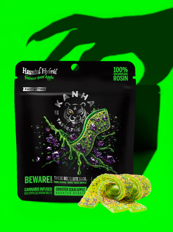 KANHA - 4pk - Sinister Sour Apple Live Rosin Belts - 100mg (H) - Kanha Main Image