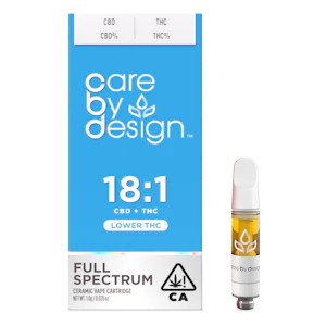 Care By Design - Care By Design - 1g Cartridge - 18:1 CBD:THC