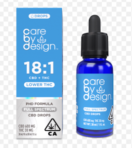 CARE BY DESIGN - [Care By Design] CBD Tincture - 30mL - 18:1