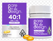 [Care by Design] CBD Soft Gels - 40:1 - 30ct