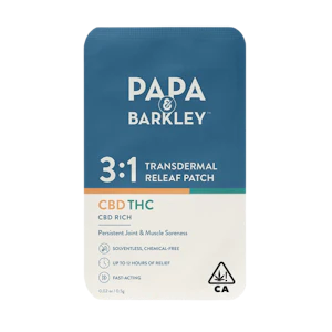 PAPA & BARKLEY - CBD Rich 3:1 | Transdermal Releaf Patch | Papa & Barkley