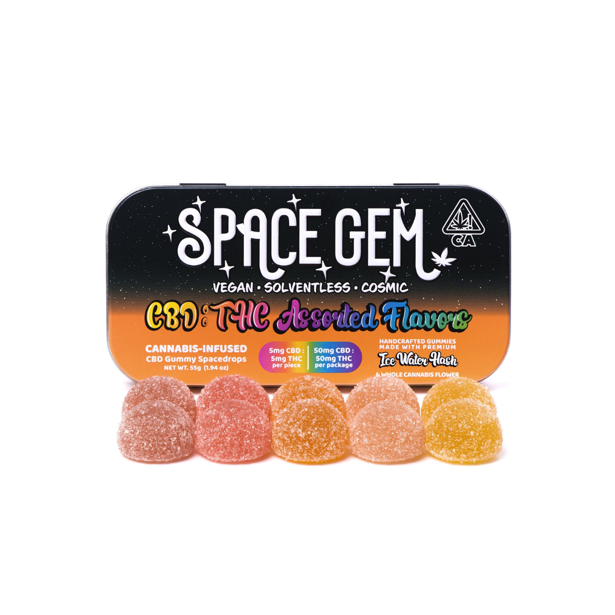 CBD Space Drops | 10pk 5:5 THC:CBD Gummies | Space Gem