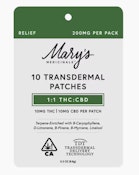 Mary's 1:1 CBD:THC Patch 10pk