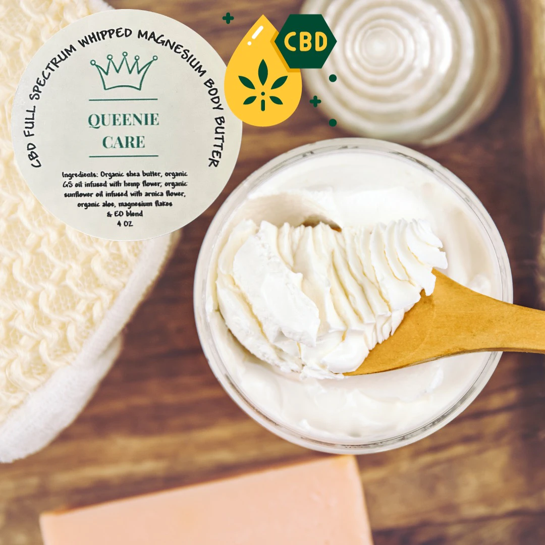 Queenie Care - CBD Full Spectrum Whipped Magnesium Body Butter | 230MG | TAXES INCLUDED Main Image