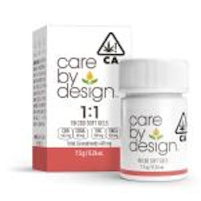 CBD Soft Gels | 10 Capsules | 1:1 | Care By Design