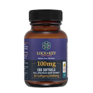 L&K - Full Spectrum 100 mg Softgels 30 Count | Lock & Key Remedies | CBD