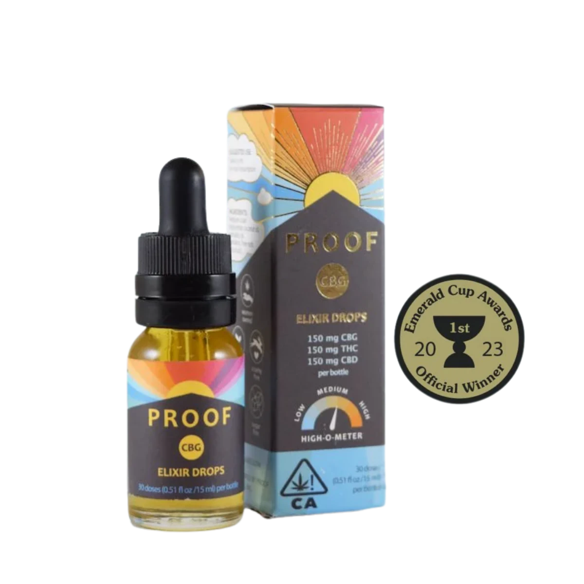 Proof - CBG Elixir drops | (15ml) 1:1:1 CBG:THC:CBD Tincture | Proof Main Image