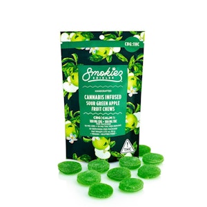 Smokiez Edibles - Smokiez Sour Green Apple 1:1 / THC:CBG Fruit Chews 100mg