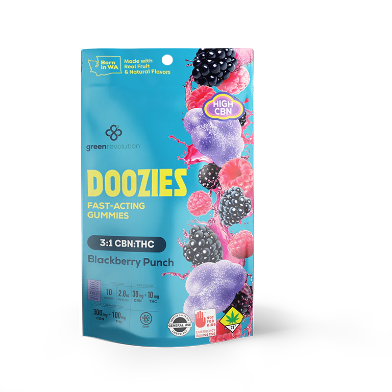 Green Revolution - Green Revolution | Doozies | Blackberry Punch Sleep Gummies | 3:1 CBN:THC | 100mg Main Image