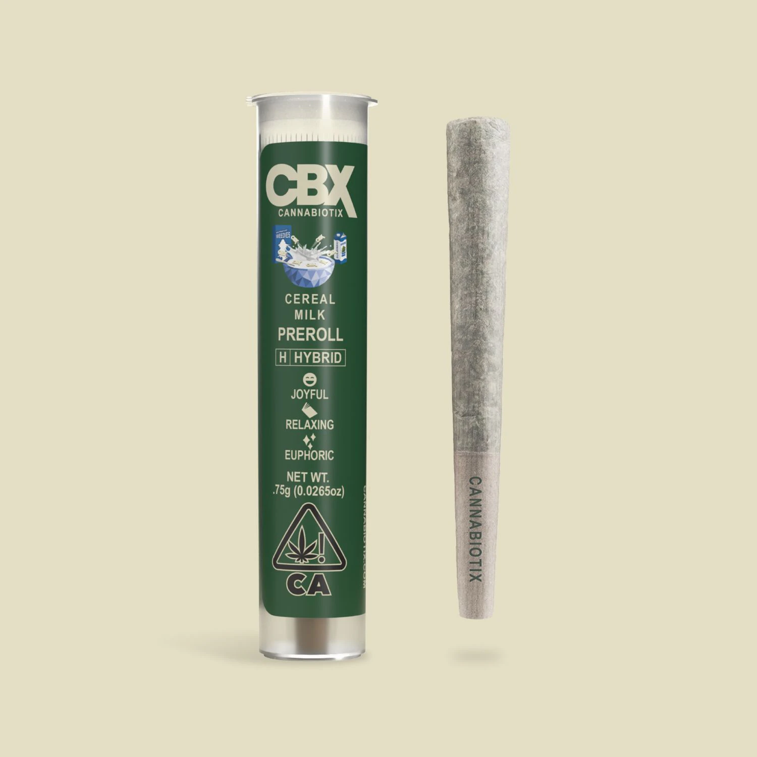 CBX: Cannabiotix - Cannabiotix - .75g Pre Roll - Cereal Milk Main Image