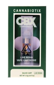 CANNABIOTIX - CBX .5g Grape Gasby Live Resin Cartridge