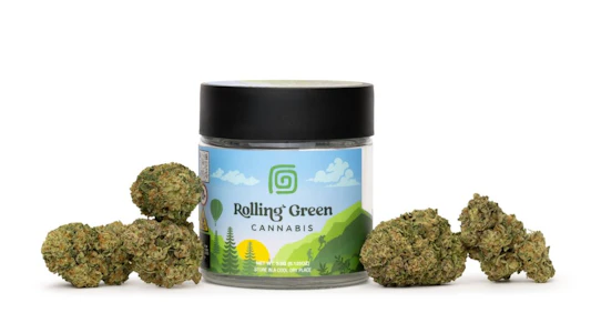 ROLLING GREEN CANNABIS - Rolling Green - Gelato Sorbet - 26.81% THC - 3.5g - Dry Flower